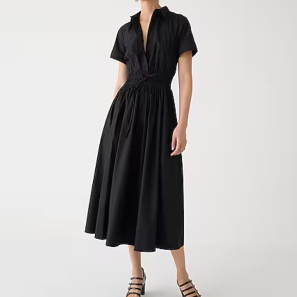 J. Crew Dresses & Skirts - NWT J.Crew Black Elena shirtdress in cotton poplin SZ Various